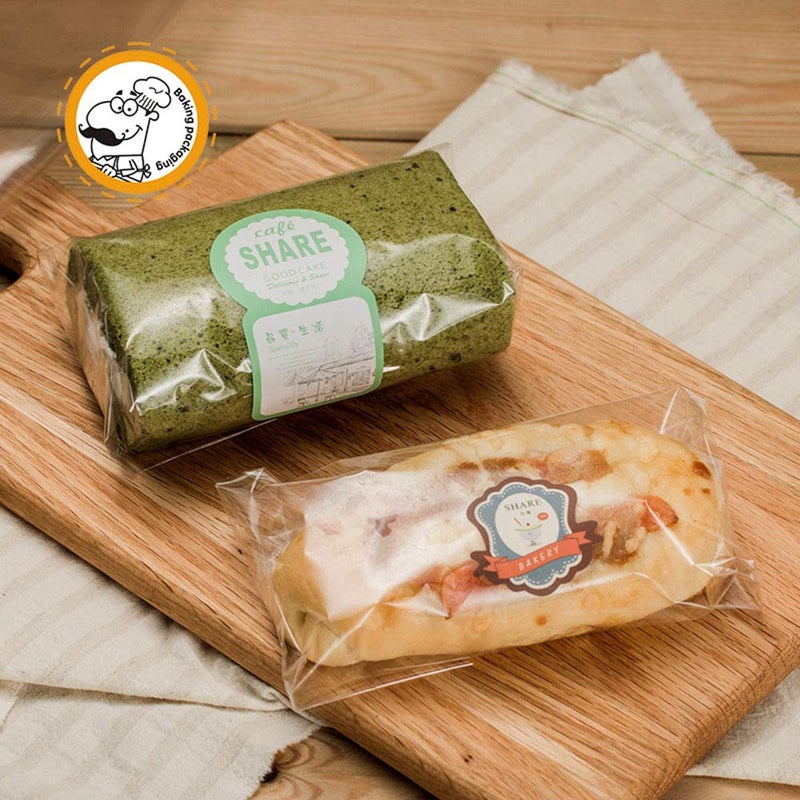 FUNZON Cellophane Packaging Sheets, 300 PCS 11.8x11.8inch Cellophane Paper Sheet for Bread Cakes Desserts, Cellophane Wrap Packaging Convenient for Store Take-away Pastry FH031 (300 Pcs) - Image 4